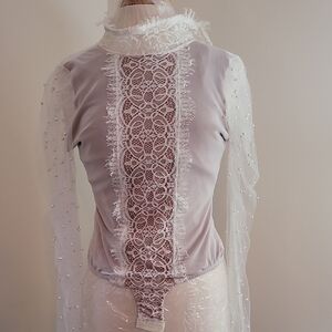 TACH White Lace Sleepwear Top